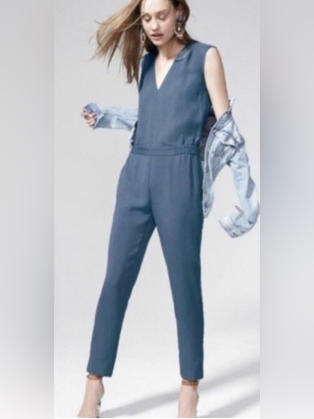 J.CREW Sleeveless Jumpsuit in Blue. 
 SIZE 8